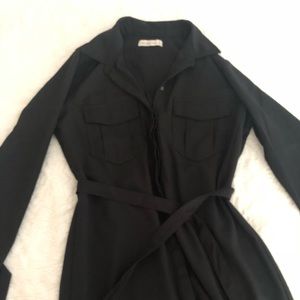black business casual button up dress-Abercrombie